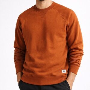 🔥 Reigning Champ Crewneck Sweatshirt Men’s M Rust Orange Made in Canada